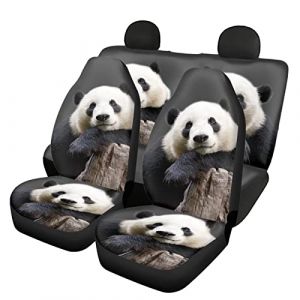 Dolyues Lot de 4 housses de siège de voiture universelles avec motif panda 3D pour voiture, camion, VUS (guanzixuan555, neuf)