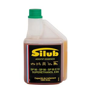 SILUB - Additif Essence SP 95, SP 98, SP 95-E10 - éthanol E85 : traite 1000L + Substitut Plomb (Entretien injecteurs, siège de soupape, carburateur) (Puissance Moteur, neuf)