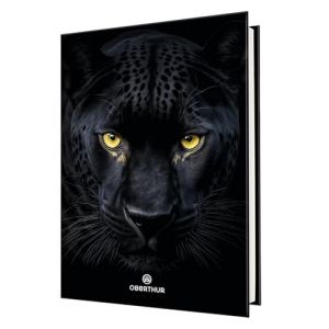 Oberthur - 1 Agenda Scolaire Journalier - Collection Animaux Sauvages - Visuel Panther Noir - Août 2025 à Juillet 2026 - Format 12 x 17 cm (Papeterie Libellus, neuf)