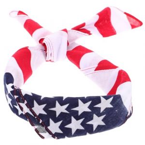 COLLBATH Mouchoirs Pour Hommes Foulard Imprimé Drapeau Américain Foulard Carré Drapeau Américain (Murdoffi, neuf)