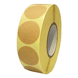 1000 Pi&egrave;ces, 25 mm - &Eacute;tiquette Autocollantes Ronde Kraft Marron (TownX(UK), neuf)