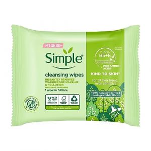 Simple Kind to Skin Cleansing Facial Wipes 25 Pieces (Direct Care, neuf)