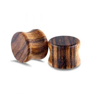 Écarteur d Oreilles 8mm, Tunnel Oreille Bois 2 Pièces Tunnels de Chair Bouchon Oreille Ecarteur en Bois (BeyDoDo, neuf)