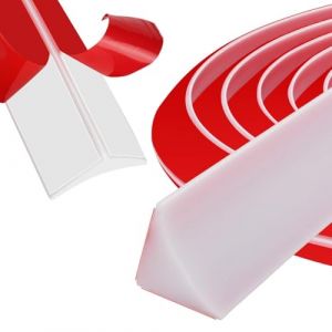 Profil D'étanchéité pour Plan de Travail Baguette Finition Angle Plan de Travail Cuisine 3mètres Baguette Finition Plan de Travail Cuisine Silicone Auto-adhésif Imperméable Blanc (Blanc, 3m) (meihaoda, neuf)