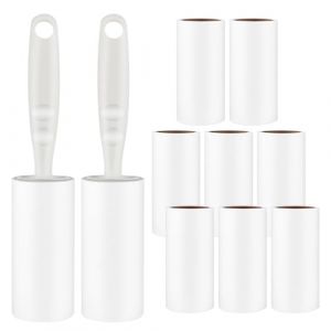Rouleau Poils Animaux, 10 Rouleaux avec 2 DéRouleurs, Rouleau Adhesif Vetement TrèS Collant, Rouleau Anti Peluche pour VêTements, Canapé, Lit, Poils De Chat, Poils De Chien Et Tapis, Rouleau Adhesif (DEMARIAAMALIA, neuf)