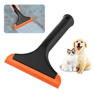 Brosse d'épilation en silicone à long manche – Râteau ergonomique de 20,3 cm pour meubles, voitures et lits d'animaux de compagnie | Balai en caoutchouc réutilisable pour poils de chiens et de chats (MCAFEE COLERAINE, neuf)