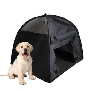 Tente Solaire Pliable pour Chien - Abri Portable Anti-UV de Plage avec Protection Ext&eacute;rieure et Cl&ocirc;ture Respirante (zhenzhong0619, neuf)
