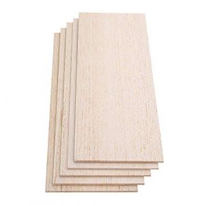 CCChaRLes 310X100Mm 5 Pcs Balsa Feuille De Bois 7 Épaisseur Léger Plaque En Bois Pour Bricolage Avion Bateau Maison Navire Modèle - 4mm (RanDal, neuf)