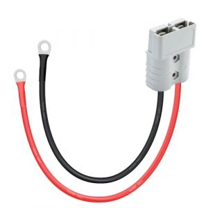 HuaLiSiJi Connecteur Anderson 50A 600V Connecteur de Batterie avec Joint Torique 10AWG Connecteur Batterie Anderson pour Voitures, Camping cars, Remorques, Chariot Élévateur, Treuils (0.5m) (HuaLiSiJi, neuf)
