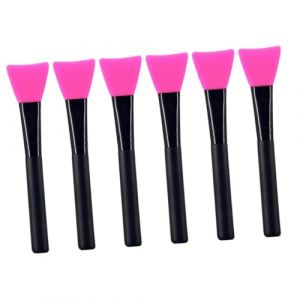 Homoyoyo 6 pi&egrave;ces Brosse Silicone Visage Sans Poils pour Masque Facial et Corps Brosse Applicateur pour Lotion et Beurre Corporel Douce et Durable pour Peau Sensible Couleur Al&eacute;atoire (Alda Jin, neuf)