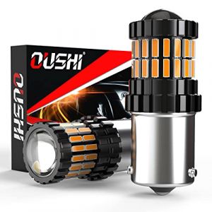 OUSHI BAU15S PY21W LED Ampoule Voiture, Jaune Ambr&eacute; 300% Luminosit&eacute; 2600LM, 7507 1156 1156PY Ampoule LED Avec Projecteur Pour Recul Clignotants De Frein Arri&egrave;re De Secours (Pack de 2) (Qlight, neuf)