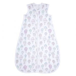 aden + anais Above The Cloud Gigoteuse légère - Pack de 1 | Gigoteuse 100% Mousseline de Coton Biologique | Sac de Couchage Doux et léger à Fermeture éclair pour garçons et Filles | 6-18 Mois (Kooltrade Ltd, neuf)