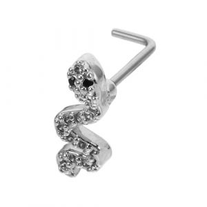 Beavorty Bijou De Nez Serpent Acier Inoxydable Zircone, Faux Piercing Au Nombril, Petite Bague Septum, Anneau De Nez De Serpent, Piercing Corporel Pour Femme, Port Quotidien (T Innovation&middot;HX, neuf)