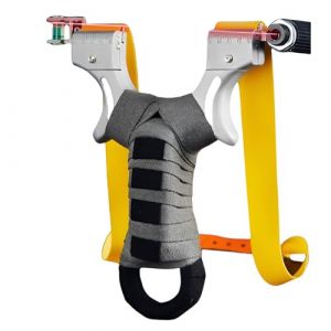 PZCC Professionnel Super Clip Slingshot avec Bande &eacute;lastique, &eacute;quipement de Sport en lot avec Caoutchouc de Rechange et Billes d'argile.(Alliage d'aluminium) (KEITH TRADING, neuf)
