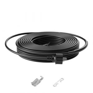 VEVOR C&acirc;ble Chauffant Tuyaux Autor&eacute;gulant Antigel 4 m 16 W/m, Ruban Chauffant pour Conqu&eacute;rir l'Hiver, D&eacute;neigement des Toits, Protection Contre le Gel des Conduites d'Eau, Tuyaux, Goutti&egrave;res, Maison (VEVOR Direct Store FR, neuf)