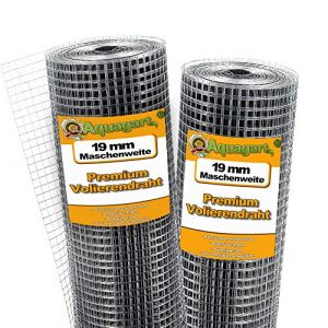 Volière Treillis métallique Treillis soudé Treillis métallique Grillage 19mm x 19mm - différentes Longueurs (60m) (Aquagart24, neuf)