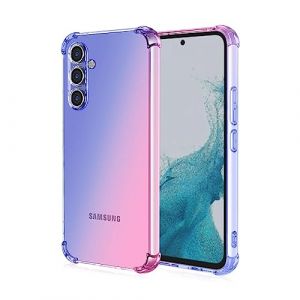 RankOne Coque de Téléphone Convient pour Samsung Galaxy A54 5G (6.4" inches) Transparent TPU Silicone Dégradé de Couleur Case - Bleu Rose (Rankone, neuf)