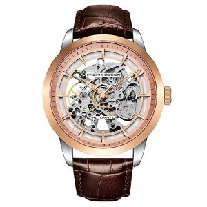 Pagani Design Classique Fashion Montre mécanique Automatique Squelette pour Hommes Bracelet en Cuir Acier Inoxydable Montre étanche Business Analogue Sports à remontage, Marron (Tyberley Watch Store, neuf)