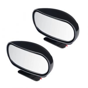 Cyberwork 2pcs Retroviseur Miroir D'angle Mort R&eacute;troviseur Conduite Accompagn&eacute;e Grand Angle Lat&eacute;ral Auxiliaire R&eacute;glable Auxiliaire R&eacute;glable Plusieurs angles Degr&eacute;s,Compatible avec Camion,SUV,Van noir (Cyberwork, neuf)
