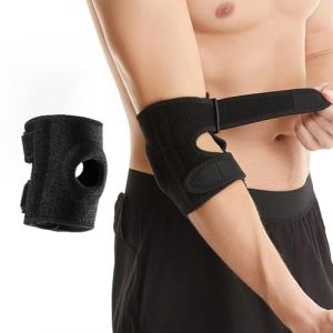 Calkkrer Bandage de coude, orth&egrave;se de coude pour Tennis Elbow, attelle pour tendinite, Manchette de Compression Ajustable, Bras de Golf, bursite, Contusion/soulagement de la Douleur (Calkkrer, neuf)