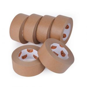 TAPEBEAR Ecologique Ruban Adhésif En Papier Kraft, Marron Ruban Adhésif D'emballage, Biodégradable Ruban Papier D'emballage, Sans Plastique, Totalement Recyclable, Lot de 6, 2inch x 60yard (TapeBear, neuf)