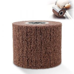 Mumjooyi Brosse en Nylon Rouleau de Ponçage Brosse Rouleau de Satin Meuleuse D'angle Manchons de Ponçage pour Ponceuse à Rouleau de Ponçage pour Polissage Rouge 120 x 100 mm - Grain 120 (JUNHONGLTD, neuf)