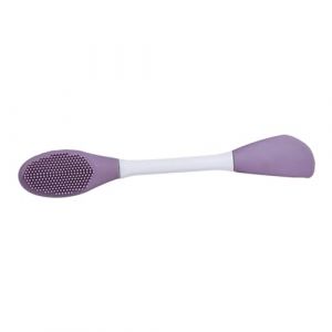 Hohopeti Applicateur De Masque Facial Brosse Double T&ecirc;te En Silicone Souple Pour Exfoliant Visage Nettoyage En Profondeur Soin Peau Sensible Usage Professionnel Maison (Orcchid, neuf)