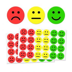 UEAVOID 600 pièces Gommette Smiley Enfant Autocollant Sticker Élèves pour Tableau de Récompenses Comportement Calendrier des Tâches Enseignants Écoles (2,5CM) (Rouge Jaune Vert) (yjswxsm-shop, neuf)