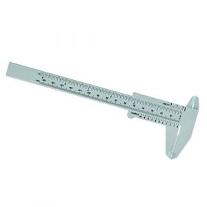 Beavorty règle de tatouage des sourcils règle de mesure petits outils d'étriers pied à coulisse de poche pochoir pour règle pratique règle à double échelle pour les sourcils métal Grey (T Innovation·HX, neuf)