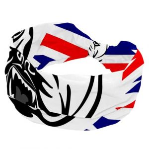 Bandeau tendance large pour femme, bouledogue chien, drapeau de l'Angleterre, bandeau élastique pour la sueur, le sport, l'entraînement, le turban (Galens, neuf)