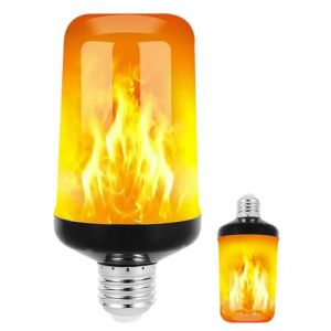 Ampoule LED &Agrave; Flamme E27 5W - 4 Modes D'&eacute;clairage, Vacillante, Effet De Flamme - Lampe D'ambiance D&eacute;corative Int&eacute;rieure/Ext&eacute;rieure Pour F&ecirc;te De No&euml;l (ZBLanc, neuf)