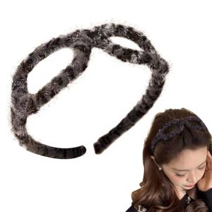Serre-t&ecirc;te imprim&eacute; l&eacute;opard, bandeau de maquillage en forme de lunettes, anneau de cheveux imprim&eacute; l&eacute;opard pour femmes et filles, accessoires de cheveux (yuechangmao, neuf)
