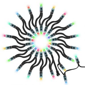 BTF-LIGHTING 50pcs WS2811 Pixels LED RGB adressables individuellement Cha&icirc;ne de LED rondes 12mm Fil Noir Diffus&eacute;es de couleur changeante num&eacute;rique pour No&euml;l F&ecirc;te de mariage DC5V IP68 &eacute;tanche (BTF-LIGHTING EU, neuf)