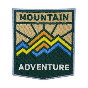 Finally Home &Eacute;cusson Thermocollant |Montagnes d'aventure de montagne verte avec soleil| Patch &agrave; coller au fer &agrave; repasser ou &agrave; coudre| Pi&egrave;ce de d&eacute;coration ou r&eacute;paration pour v&ecirc;tement, jean,sac,pantalon (Finally Home Shop, neuf)