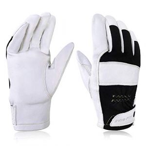 Intra-FIT Gants de soudage TIG en cuir de ch&egrave;vre de qualit&eacute; sup&eacute;rieure, dos Nomex r&eacute;sistant aux &eacute;tincelles, r&eacute;sistance pour les travaux de soudure, les travaux m&eacute;caniques, les travaux de, S (G-Gloves FR, neuf)
