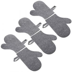 FIXOSHEE Lot de 6 Moufles de Sauna en Feutre Gris R&eacute;sistants &agrave; la Chaleur Absorbants et Respirants Taille Unique Accessoires Bain pour Sauna Hammam et Spa Protection Thermique (Jiingsq, neuf)