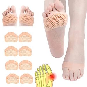 Coussinets Metatarsiens,8pcs Coussinet Plantaire Gel Coussin Gel Pieds,coussinet d'avant pied,Métatarsien Coussinets,Soulager la Douleur Plantaire pour homme et femme (JIAYUANC, neuf)