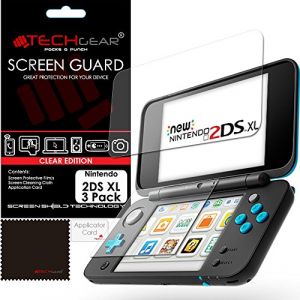 TECHGEAR [Lot de 3] protecteurs d'écran pour Nintendo 2DS XL haut et bas – Protection d'écran LCD transparente compatible avec Nintendo 2DS XL haut et bas (TECHGEAR Solutions, neuf)