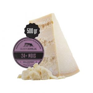 GUSTOEMILIA Montagne Parmigiano Reggiano Fromage 24 Mois Affiné - Idéal pour les Pâtes, le Pain, les Salades, les Collations et les Fruits - Fromage Parmesan Affiné Italien 1,1 lb (500g) (GustoEmilia, neuf)