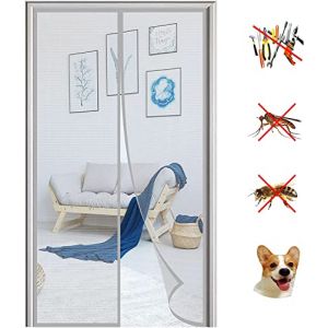 KZhanmy Moustiquaire Magn&eacute;tique Porte,Fermeture Automatique Anti-Mouche Insectes Rideau Porte,Anti-Moustiquaire pour Porte de Balcon et Porte Patio.-Gray-A|| 80x190cm(31x74inch) (KZhanmy&reg;, neuf)