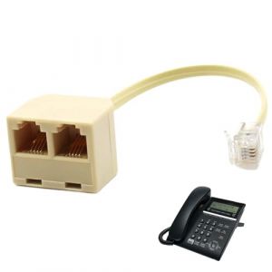 DONOONIS Cable RJ11, Adaptateur Telephone Fixe pour Box 10 Cm, Adaptateurs de C&acirc;ble T&eacute;l&eacute;phonique avec R&eacute;partiteur de Prise RJ11 6P4C, R&eacute;partiteur de T&eacute;l&eacute;phone (Zhang cancan, neuf)