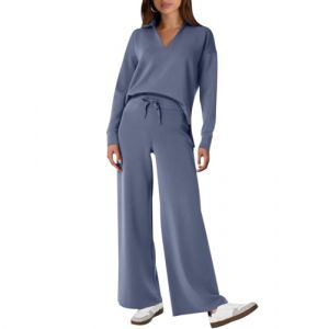 Ensemble Loungewear Femme Jogging Femme Ensemble Homewear Surv&ecirc;tements Femme Tenue D'Int&eacute;rieur Femme Tracksuit Women Surv&ecirc;tement Femme Hiver Tenue D&eacute;tente Jogging Suit Femme Grande Taille Gris XXL (Pengniao, neuf)