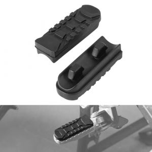 NICECNC Housse de repose-pieds avant noire en caoutchouc compatible avec BMW R1250GS Adventure 2019-2023, R1250GS 2018-2023, R1200GS Adventure 2012-2018, F850GS 2018-2023, S1000XR 2015-2020, housse de (Haixiang2024, neuf)