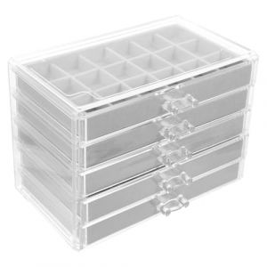 Veemoon Coffret De Collection De Pierres Boîte Transparente à Compartiments Organisateur De Présentation Pour Pierres Et Minéraux (Quiet Window, neuf)