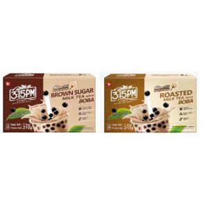 Th&eacute; au Lait Torr&eacute;fi&eacute; avec Perles de Tapioca et &agrave; la Cassonade avec Perles de Tapioca 3:15PM 210g/Boite (2 boites, 1 Torrifi&eacute; + 1 Cassonade) (Bo Time - Direct Fabricant, neuf)