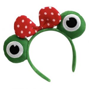 Bandeaux drôles, bandeau grenouille - Bandeau de spa avec oreilles et cornes d'animaux en peluche de dessin animé,Accessoires pour cheveux d'Halloween, casque de grenouille verte, bandeaux de maquilla (feretazm, neuf)