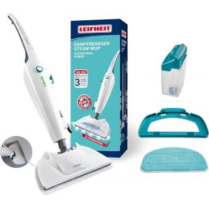 Leifheit Balai vapeur CleanTenso Power 2.0, nettoyeur vapeur &agrave; temps de chauffe inf&eacute;rieur &agrave; 30 secondes, dur&eacute;e de lavage du sol de 50 min, balai lave-sol vapeur pour un nettoyage sans produit chimique (avantrado.shop, neuf)