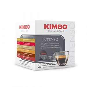 Capsules de café Kimbo Intenso, compatibles avec Dolce Gusto Nescafè, 6 paquets de 16 capsules (total 96 capsules) (Italiaen Gourmet UK Ltd, neuf)