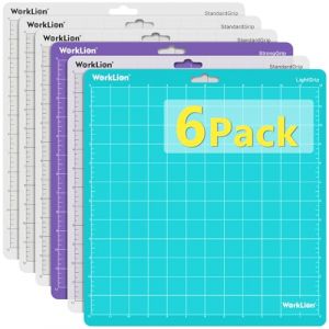 Worklion Tapis de découpe adhésif de rechange pour Silhouette Cameo 4/5/3/2/1 Accessoires de découpe pour Silhouette Cameo (4 standard, 1 LightGrip, 1StrongGrip) (shengju shop, neuf)