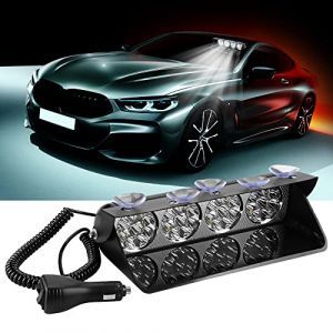 Yifengshun 36 LED Blanc Gyrophare Stroboscope Lumi&egrave;Re D'Urgence Super Brillant Balise Danger LED Flash Avec Ventouse 12V Convient Pour Camion De Voiture SUV Int&eacute;Rieur Toit/Dash/Pare-Brise (yifengshun, neuf)